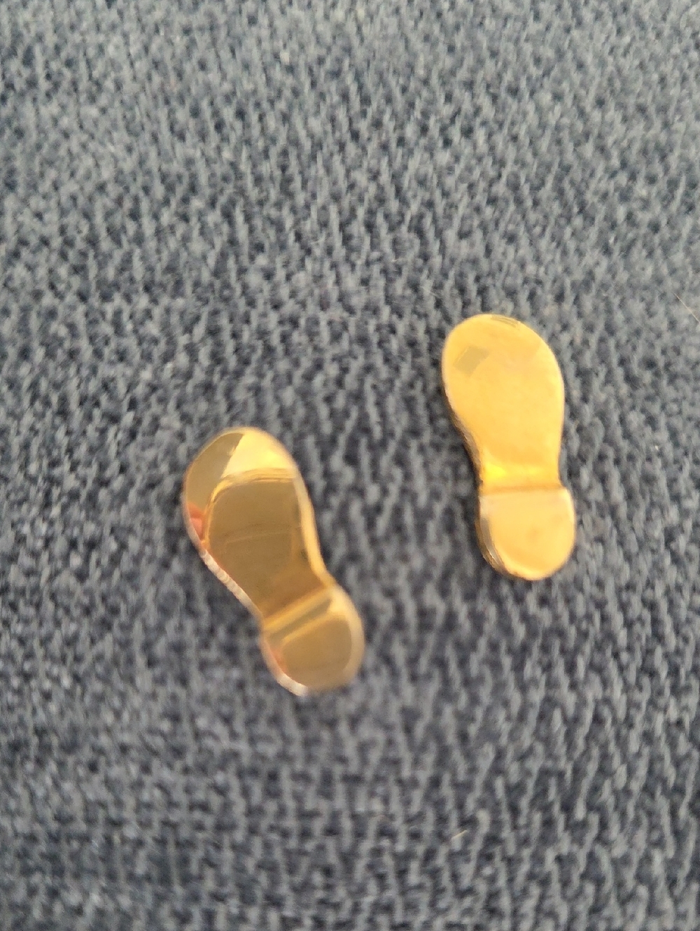 Vtg Avon Gold-Tone Set Of Spirited Steps Shoe Sole Lapel Pins
